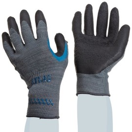 SHOWA Atlas 330 Palm Coating Natural Rubber Glove, 10-Gauge Seamless Knitted Liner, General Purpose Work, X-Large (Pack of 12 Pairs)