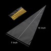 Large Cone Cellophane Bags,7x15 Inches 200 PCS Plastic Popcorn Cone