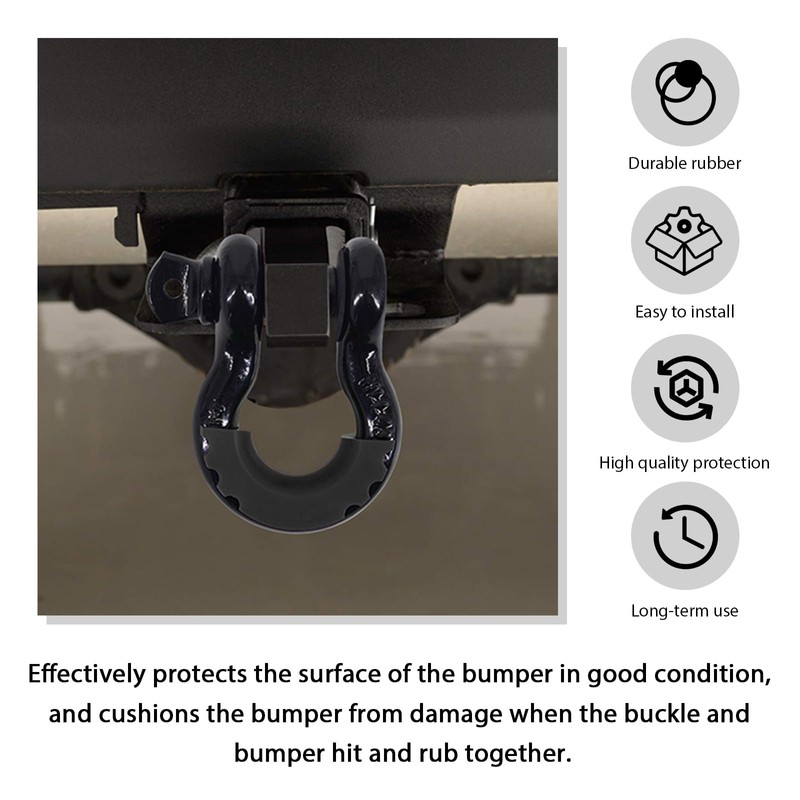 ZNDAW 2PCS D Ring Shackle Isolators Washers Kit, D-Ring Isolators