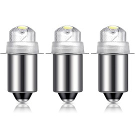 Honoson 3 Pieces Flashlight Bulb 55-Lumen 4.5 Volt LED Krypton Replacement Bulb Flashlight Bulbs for Torch with 10 Year Lifespan, 41-1644 Krypton Bayonet Base LED