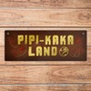 Toiletten Metal Sign with Toilet Motif and Saying "Pipi-Kaka-Land"