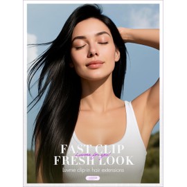 LUVME Straight Seamless 70g 4Pcs Clip in Hair Extensions Full Max with 26inch Remy Human Hair Clip ins Extensions, Natural Black 100% Real Soft Hair