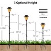 LUJII 6.8FT Solar Shepherds Hooks for Outdoors, Decorative RGB Lights,