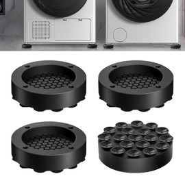 SIGANDG Machine Vibration Pads, 4 PCS Anti Vibration Pads for Washing Machine Shock Absorber, Washing Machine Feet Pad for Dryer, Washing Machine, Dishwasher, Refrigerator, Treadm