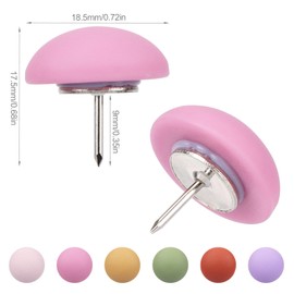 Tinoaly 30pcs Matte Push Pins, Reusable Decorative Pushpins Colorful Round Map Pins Resin Cute Thumb Tacks for Photos Wall Bulletin Board Cork Board Home Office Classroom(Bright Colors)