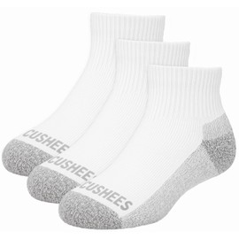 Cushee Socks Thick Ankle Socks, 3 pairs/pack (US, Large White)