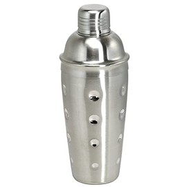 Cocktail Shaker Set of 3 Stainless Steel with Strainer 750 ml Matt with Recessed Grip