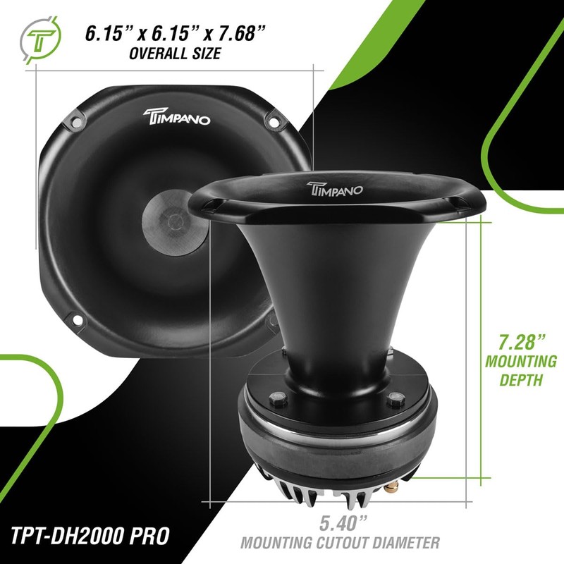 Timpano TPT-DH2000 PRO 2" Exit Compression Driver Horn 450 Watts