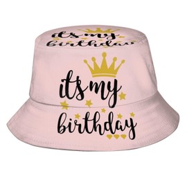 Luirioe Birthday Print Bucket Hats for Unisex Birthday Party Fishing Hats for Woman Man Gift Fisherman Hat