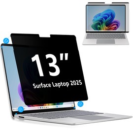 Megoo Privacy Screen for Surface Laptop 13 inch (2025), Magnetic Anti-Spy Film, Anti-Glare, Blue Light Filter, Washable Nano Adhesive, Removable Design