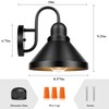 Brightever Gooseneck Outdoor Light Fixtures, 2-Pack Farmhouse Barn Lights for
