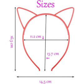 20 PCS Cat Ear Headband Party Hairbands, Costume Accessories for Women Girls, Multiple Colors Cat Bow Headbands, Multicolor Head Hoops Sawtooth Kitty Ears Hairbands for Daily Wearing Party Decoration