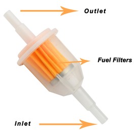 Gas Inline Fuel Filters 1/4 Inch x 5/16 Inch Replacement for Briggs Stratton John Deere Kawasaki Kohler (10)