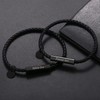 OIDEA Bracelet Black Magnetic Genuine Leather Bangle Gifts for Men
