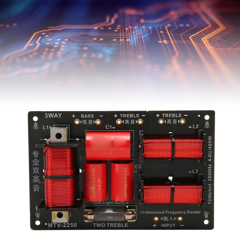 400W Speaker Frequency Splitter, 3 Way 2 Unit HiFi Audio