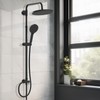 Hibbent Universal Adjustable Shower Holder with Hooks - Suitable for