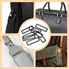 sourcing map 8pcs Metal Flat Rectangle Ring, 50mm(2inch) Metal Rectangular