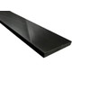Tenedos Solid Black Engineered Marble Doorway Floor Transition Tile Threshold