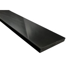 Tenedos Solid Black Engineered Marble Doorway Floor Transition Tile Threshold (Marble Saddle) Polished for Shower Curb, Vanity Backsplash, Maintenance Free, Stain Resistant (5"x24")