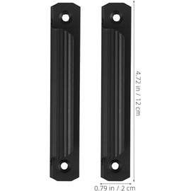 Jaladeras para Ventanas Corredizas y Armarios en Aluminio Negro Mate, Pack de 2, Diseño Funcional, Instalación Rápida, Recomendadas para Puertas de Tabiques y Divisores