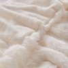 Lotus Karen Faux Fur Throw Blanket Cream White - Big