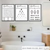 Framed Funny Bathroom Wall Art, Black and White Bathroom Wall