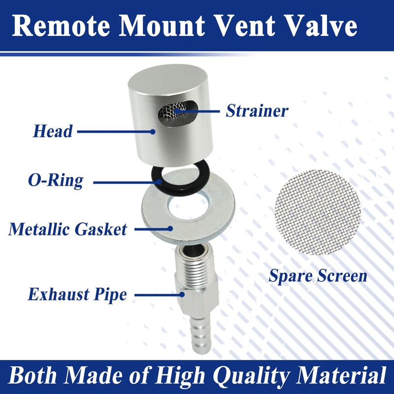 Alsoyixia 2Pcs Remote Mount Vent Valve for Fuel Tanks, Tank