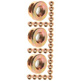 CAXUSD 3sets 10pcs Lawn Mower Blade Nut Durable Grass Trimmer Nut Reverse Thread Design for Secure Fixing Replacement Accessory for Lawn Mower Maintenance 10pcs*3