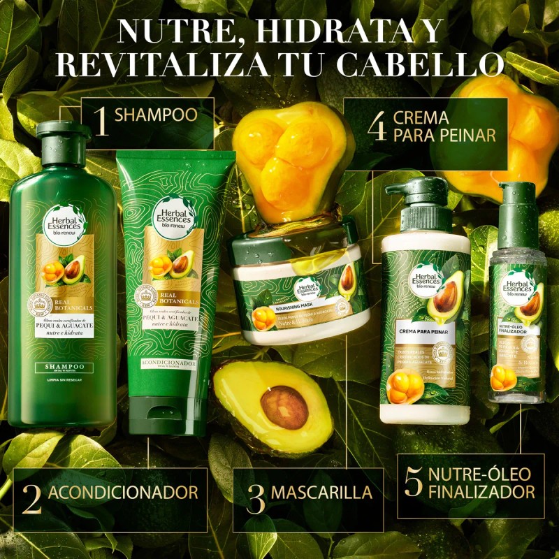 Kit Shampoo y Acondicionador Herbal Essences Pequi y Aguacate 650ml