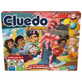 Cluedo Junior Game, 2 Sided Game Board, 2 Games in 1, Cluedo Detective Game for Younger Kids, Board Games for Kids, Junior Games (Dutch Version)