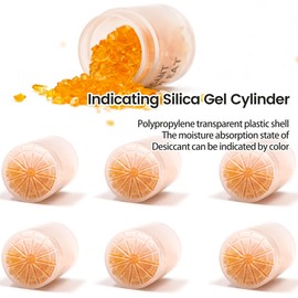 Wisesorb 1 Gram 300 Packs Desiccant Canister, Silica Gel Clear Capsules, Orange to White Indicating Desiccant Capsules, Food Safe Moisture Absorbers for Storage