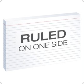 Oxford Ruled Index Cards, 5" x 8", White, 100/Pack (51)