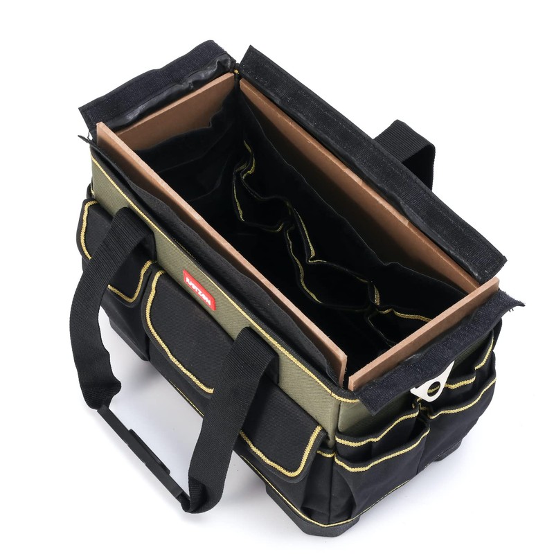 Justzon Tool tote bag with handle, Tool bag organizer, electrical
