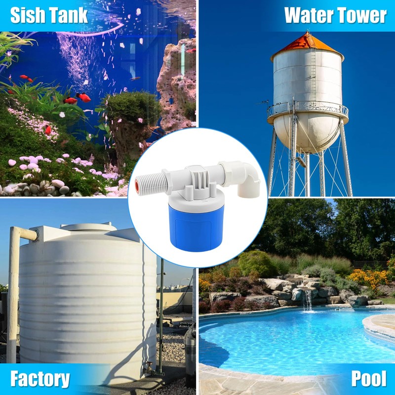 Automatic Float Valve for Water Tanks, 1/2" Side Inlet |