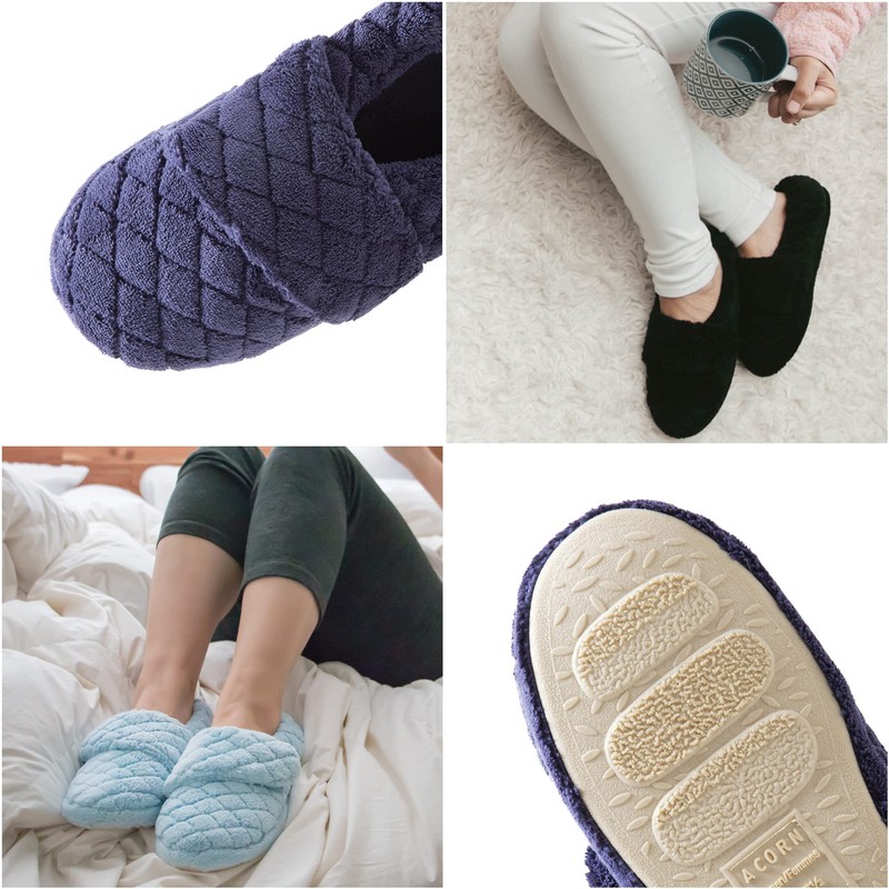 Acorn Women's Spa Wrap Slipper, Slip-on, Adjustable, Memory Foam