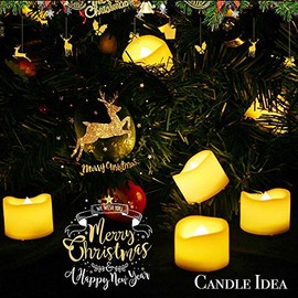 12 velas LED parpadeantes sin llama, velas votivas funcionan con pilas/parpadeo eléctrico, velas falsas a granel para Halloween, Navidad, bodas, fiestas (blanco cálido)