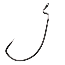 Eagle Claw TK110-5/0 Trokar Extra Wide Gap Worm Hook, Platinum Black, Size 5/0 (Per 5)