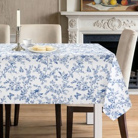hometrixx Floral Birds Vintage Rectangle Table Cloth Cover 152x213cm