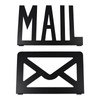 Desktop Letter Holder, Two-Sided Designs Black Metal Desktop Cutout Mail