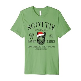 Funny Santa Scottish Terrier Mom Christmas Vintage Holiday Premium T-Shirt