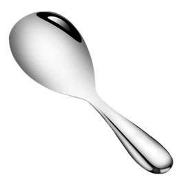 Rice Spoon Thickened Stainless Steel Non-Stick Rice Paddle Rice Scooper, Non-Stick Food Rice Spatula, Easy to Clean, Suitable for Home Hotel Restaurant (Stainless Steel Rice Spoon, One Size)