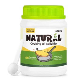 LaSyL Natural Cooking Oil Solidifier Powder, Harden Up to 4.5 Gallon of Fry Oil Away from Mess, 100% Plant-Based Oil Hardener for Disposal, Value Pack 24 Oz