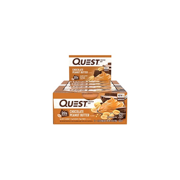Quest Nutrition Low Carb Protein Bar (Chocolate Peanut Butter) - 12 Bars + BONUS