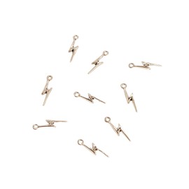 Unbranded Lot of 10 lightning bolt charms, jewelry making supplies, diy jewelry