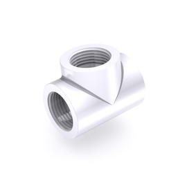 Bykski G 1/4in. Triple Female 90 Degree T Adapter Fitting (CC-TE3-X-V2) - White