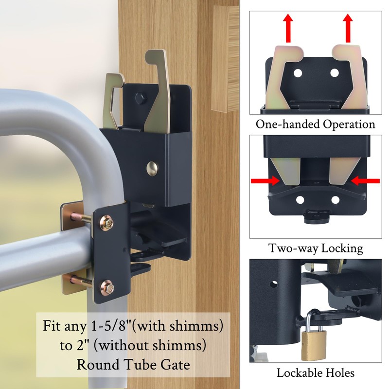 WellMade Heavy Duty 2 Way Farm Gate Latch -2 Pack