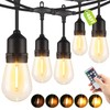 Larkvue 48FT Outdoor String Lights with Remote, Dimmable Patio Lights