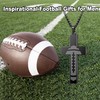Yifnny Football Cross Necklace for Men, Silver Stainless Steel Cross