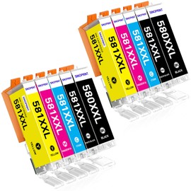 SINOPRINT Pack of 10 Compatible with Canon PGI-580 CLI-581 XXL for Canon TR8550 Printer Cartridges for Canon Pixma TS705 TS6150 TR7550 TS6250 TS6351 TR8500 TS8251 TS6350 TS9550 TS6151 TS99 551 TS9150