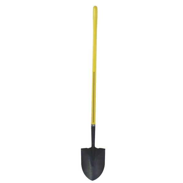 Nupla 72-016 16 gauge Ergo-Power Round Point Shovel with Hollow Back and 48" Fiberglass Straight Handle